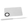 304 Stainless Steel Cosmetic Makeup Spatula Palette Set Cosmetic Foundation Mixing Palette with PU Leather Cover