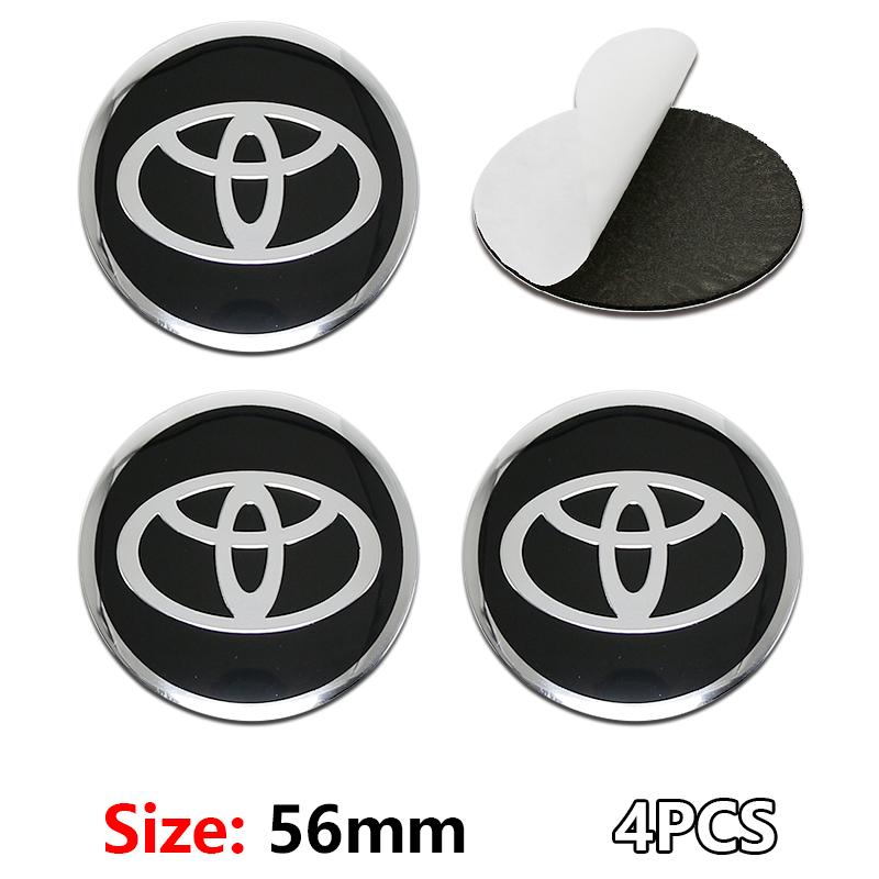 Toyota 56 MM Nakładka na środek piasty koła samochodowego Aluminiowe Metalowe Naklejki z Logo Do Rav4 Corolla Camry Aqua Yaris Cross Auris TRD Prius Chr GR