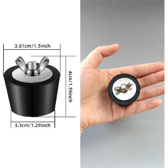 2PCS Rubber Pool Plugs 1.5 Inch Swimming Pool Winter Expansion Plugs Pool Return Line Plugs Skimmer Pool Plugs