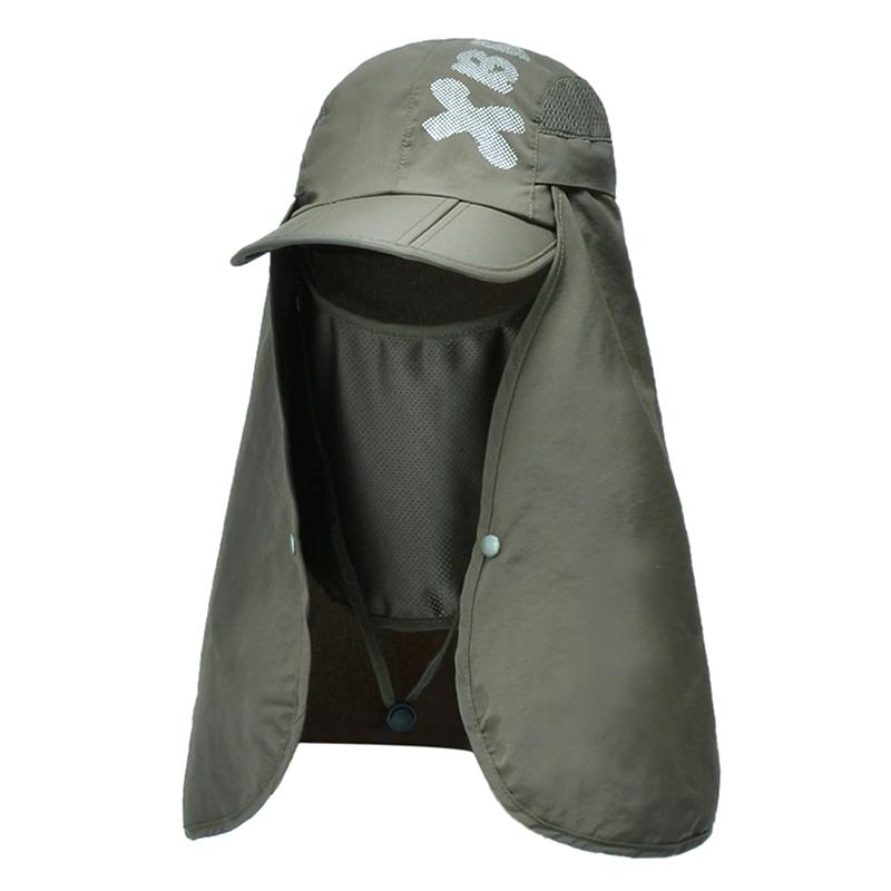 Foldable Quick Drying Waterproof 360° Visor Hat Baseball Cap Shawl Sun Hats Outdoor Unisex Summer Dual Use Cap