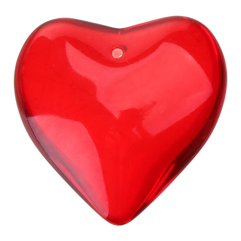 Love Heart Shaped Pendant Crystal Glass Peach Heart Loose Beads Charm for DIY Jewelry Necklace Earrings Making