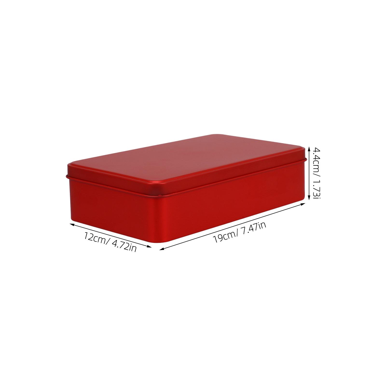 3Pcs Sleek Tinplate Storage Tin with Lid Strong Non-Deformable Mini Metal Box for Candies Cookies Travel Gifts Craft красный 1760₽