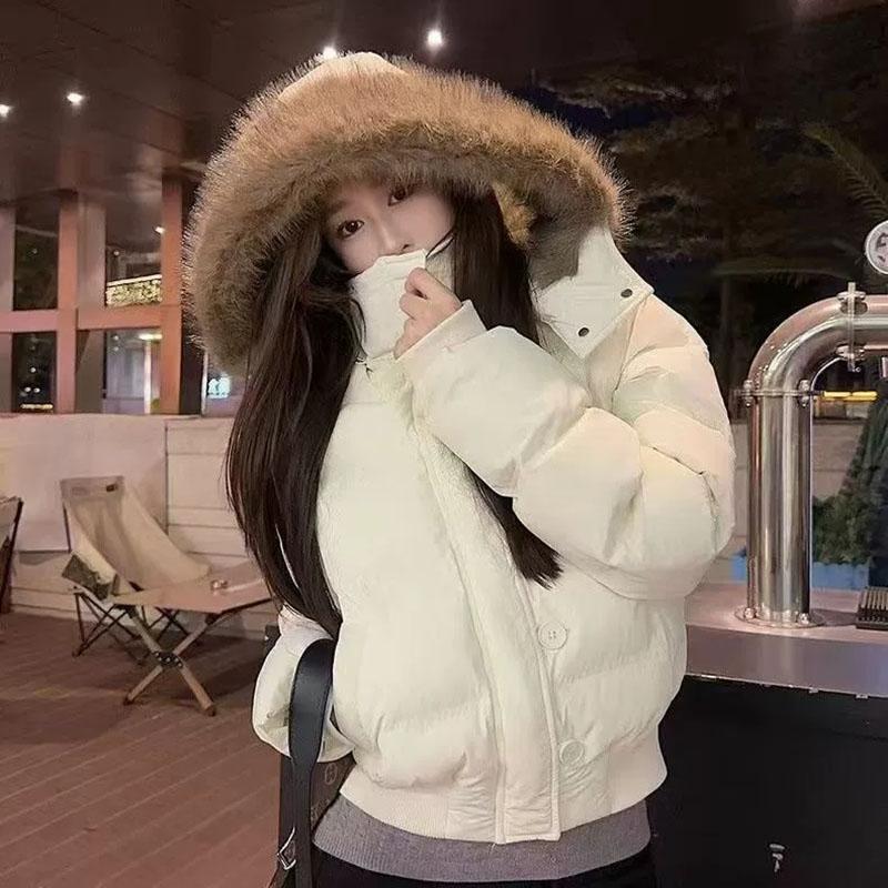 

Winter Women s Fur Collar Hooded Parkas Ladies Winter Jacket Female Casual Warm Parka Coats XL