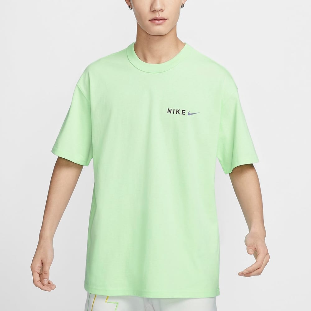 Nike T Shirts Unisex Light Green Crew Neck Moderate HF6172-376