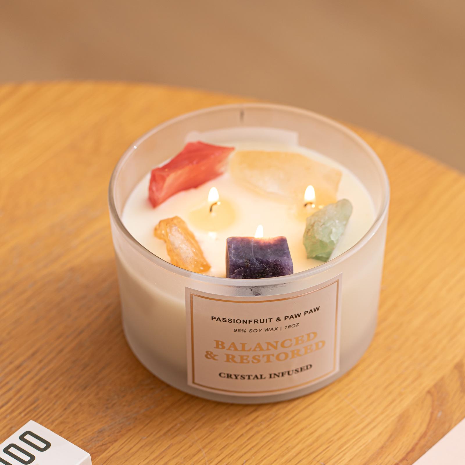 Scented Soy Wax Candle with Essential Oils - Fruity Fragrance for Women s Bedroom Passion Fruit Papaya