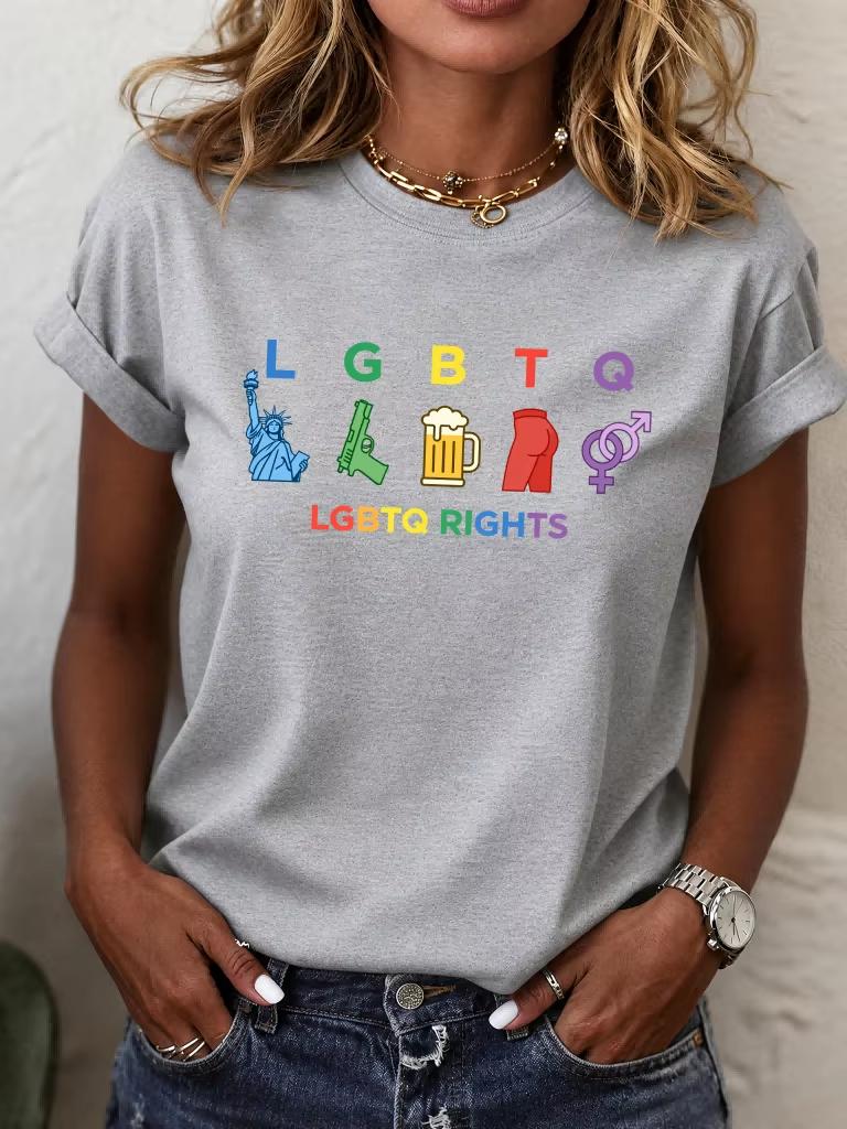 Ilstilelgbtq Rights 2026 Pride Unisex Tshirt Funny Icon Rainbow Graphic Tee Casual Short Sleeve Summer Gay Pride Gift
