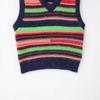 2025 Spring Women's European & American Style Striped V-Neck Sleeveless Knit Vest