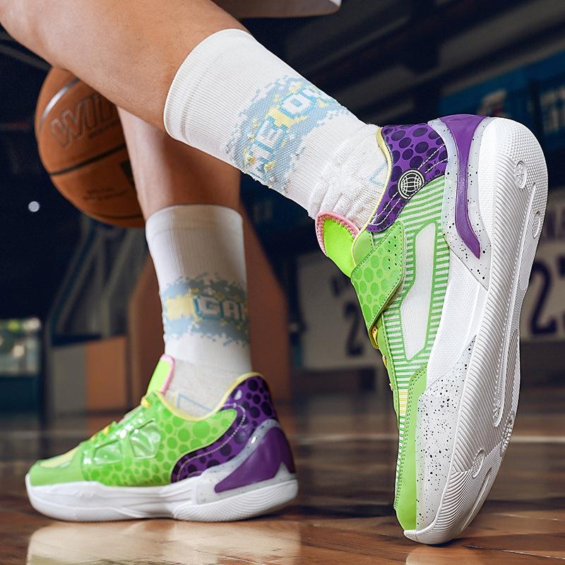 New Middle-aged and Older Children's Buckle Running Shoes Children 8-16 Years Old Teenagers Wade 808 Basketball Shoes Non-slip and Wear-resistant Shoe