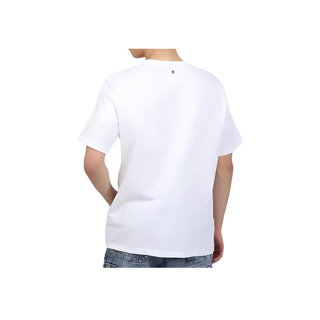 Salomon Letter Round Neck Pullover Short Sleeve T-Shirt Unisex T-Shirts White LC2249100