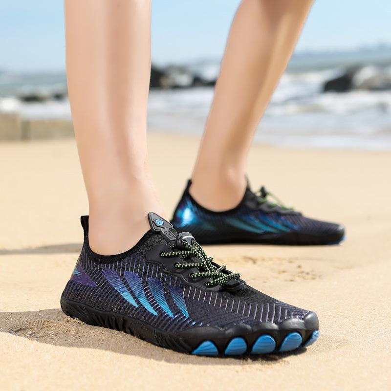 

Couple swimming wading stream shoes hot-selling non-slip breathable men s and women s beach shoes fitness casual rock climbing tide shoes 35 чёрный