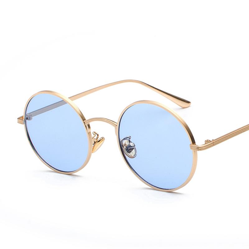 Sunglasses Personality Round Frame Men Punk Style Harajuku Style Metal Fashion Retro Women Korean