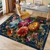 1PC Floral Ornament Butterfly_Garden Non-Slip Floor Carpet Compatible for Office&Living Room&Bedroom&Dining room - Flat - Weave Machine-S0335