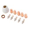12-teiliges Set 52582 Elektrode 51313 P1.0 Düse 60432 Schutzkappe 60028 Wirbelring für PT 60 IPT 60 IPT