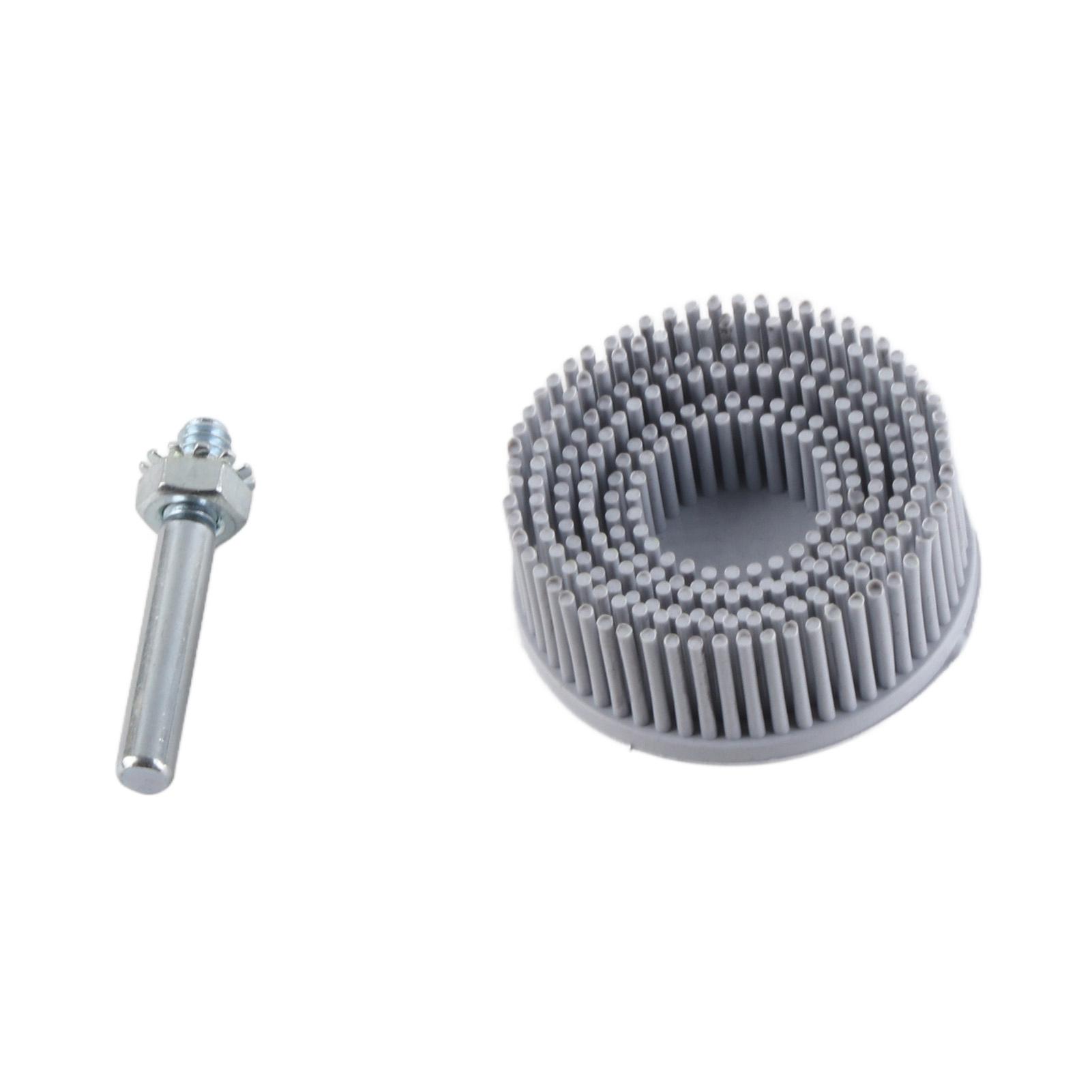 

2 Inch Bristle Disc Emery Rubber Abrasive Brush Polishing Grinding Wheel for Burr Rust Removal белый