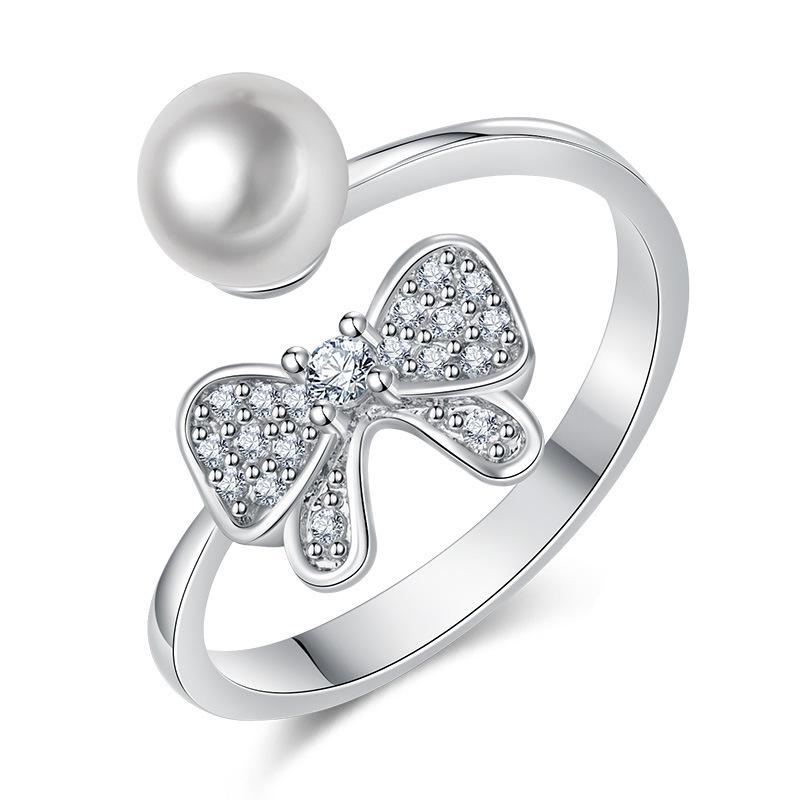 2022 Korean Fashion Women's Diamond Flash Open Ring - Stylish Hollow Design