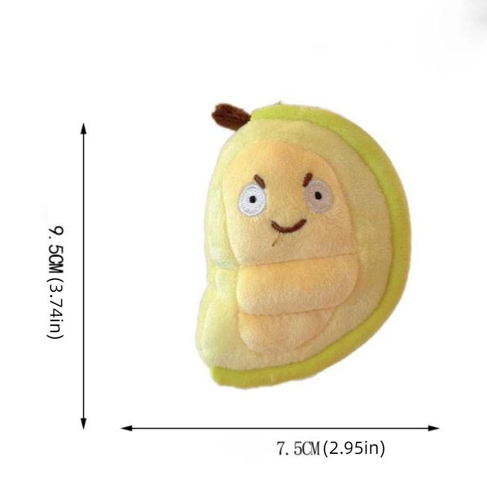 PP Cotton Durian Fruit Shape Plush Toy Detachable Fruit Durian Plush Keyring Boys and Girls