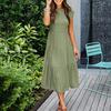 Women Dress Flying Sleeves Large Hem Summer Smocked Tiered Dress Streetwear