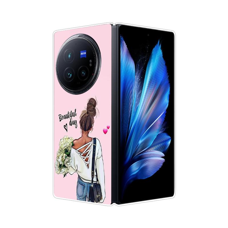 Per VIVO X Fold 3 Pro XFold 3 X Fold 2 Plus Custodia Cover Posteriore Rigida in PC Effetto Marmo Per Vivo X Fold3 Pro Fold2 Guscio Telefono Copertura Completa