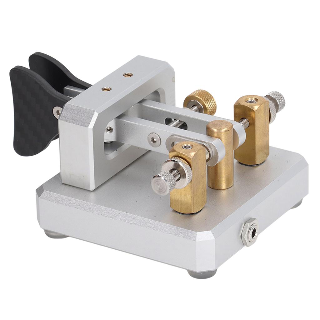 Morse Code Key Double Paddle Automatic CW Shortwave Telegram Tapper for Training