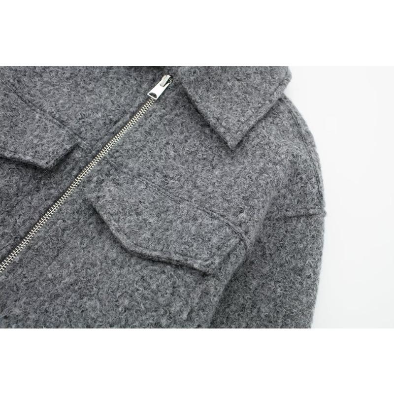 Autumn Women's Plus Size Street Fashion Soft Tweed Short Jacket Coat