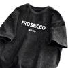 T-shirt Vintage Lavata con Stampa di Lettere a Maniche Corte da Donna - Stile Largo Europeo & Americano, Strato Base Estivo