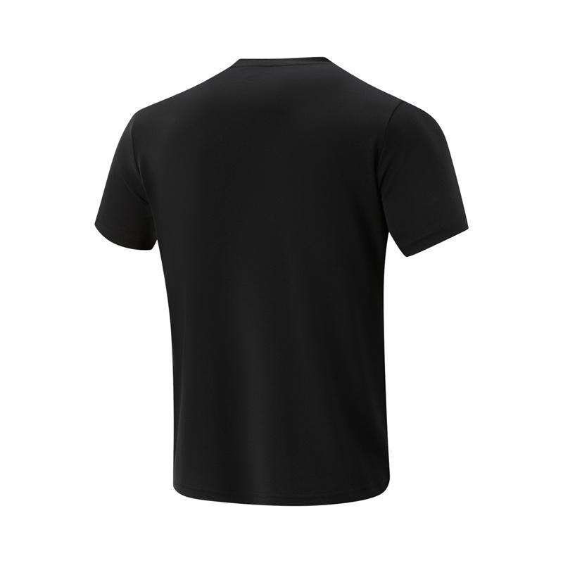 Li-Ning Summer Lightweight Short Sleeve T-Shirt Quick-Dry Casual Sports Set Men Tops Black ATSV597-2+AYKU835-1