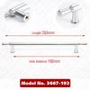 KAK Bright Chrome Kitchen Handles for Cabinets Zinc Alloy Silver Furniture Handles for Cabinets and Drawers Door Hardware