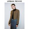 French Retro Textured Round Neck Jacket