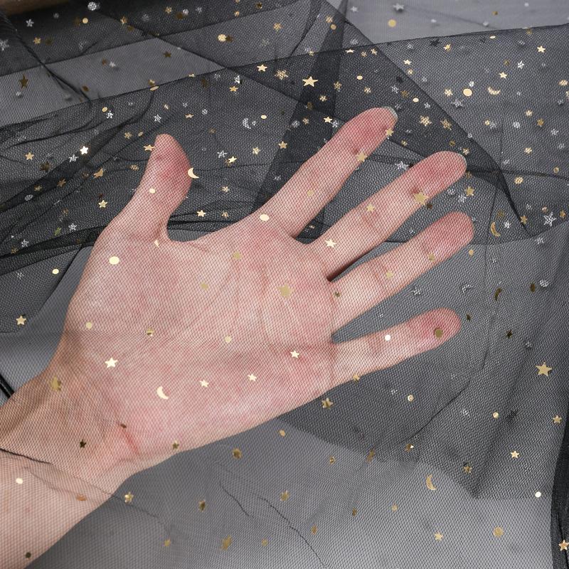 Nail Photos Shooting Props Gauze With Starry Sky Photography Background Tulle Items Fotografia Backdrops Decoration Materials