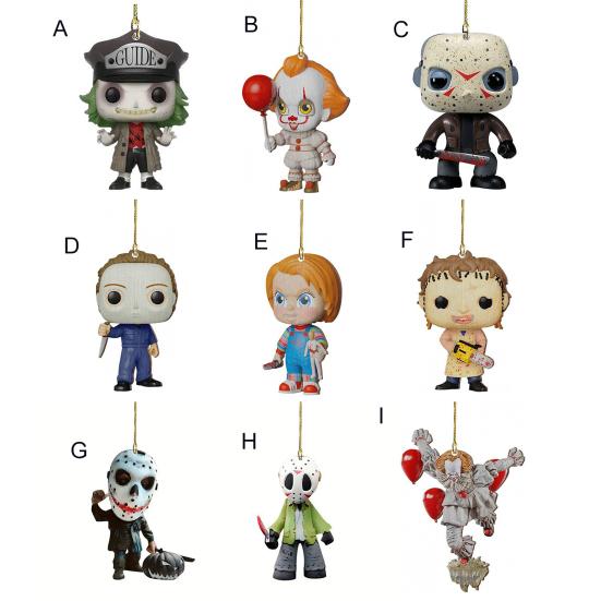 Halloween Car Rear View Mirror Charm Horror Mini Zombie 2D