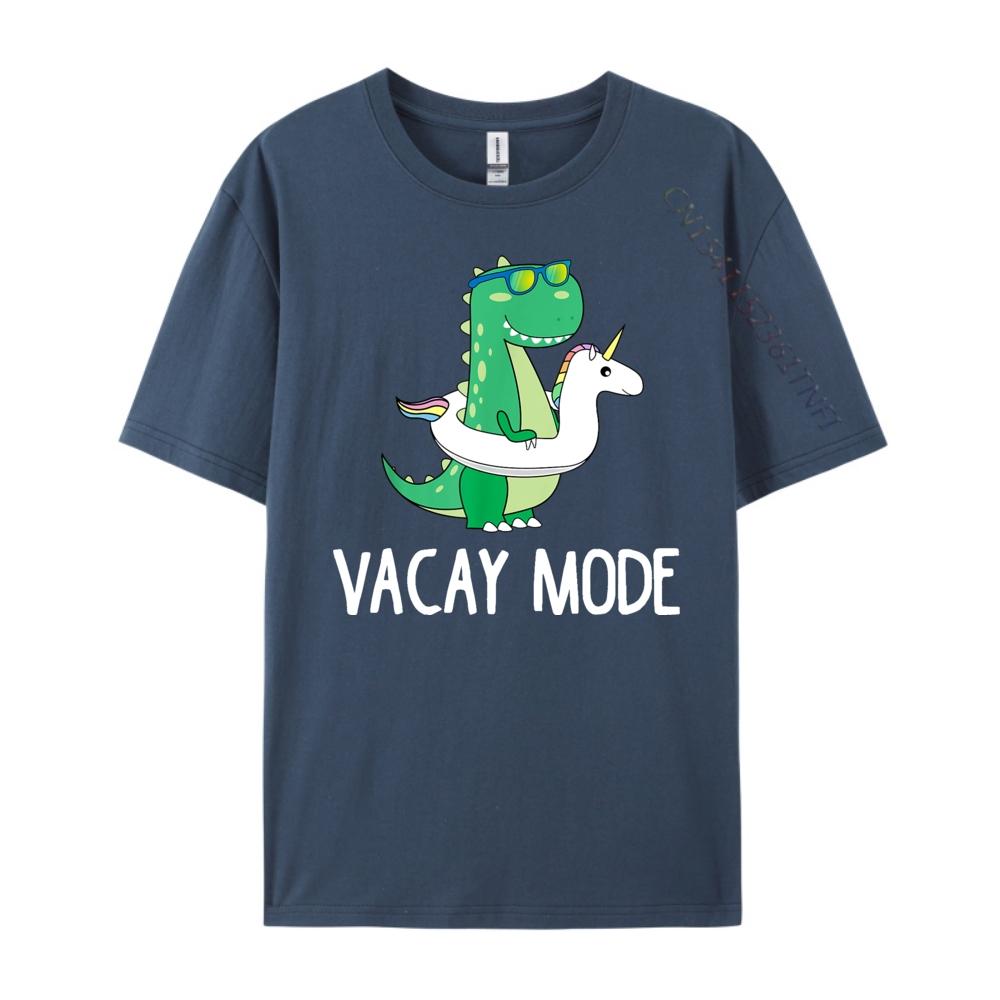 

Vacay Mode Cute Dinosaur T Shirt Funny Family Vacation Gift Plus Size Men Clothing Casual Everyday Gifts For Men 4XL