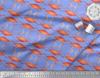 Soimoi Beige Japan Crepe Satin Fabric Crabs Ocean Print Fabric by the metre 42 Inch