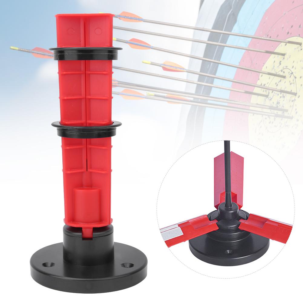 ABS Plastic Portable Column Shape DIY Archery Arrow Fletching Jig Feather Stick Hunting Tool AccessoryRed