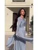 Summer 2025 Elegant Retro Long Sleeve Dress