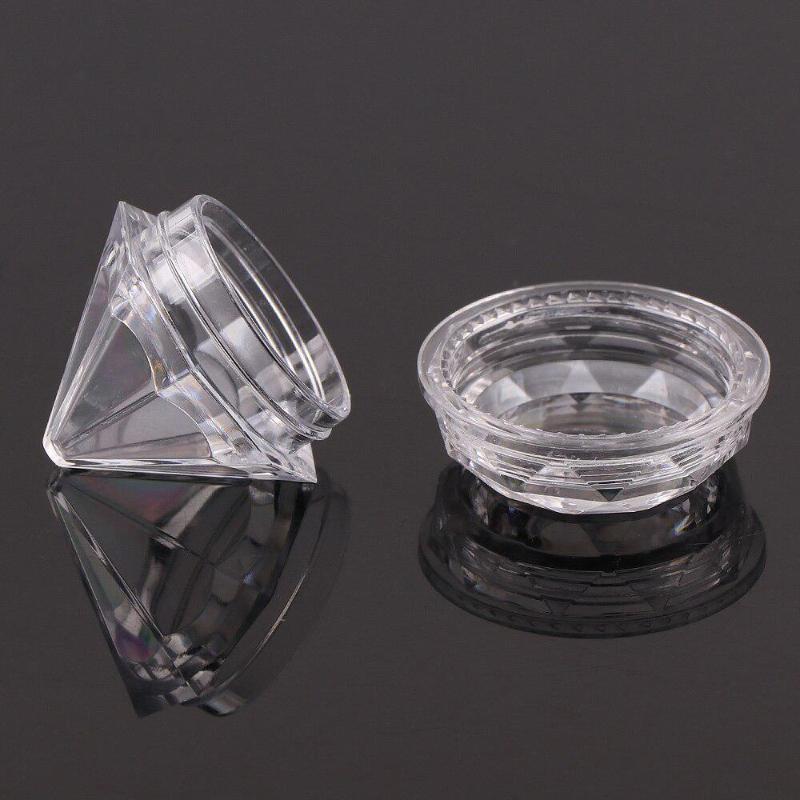 10 Teile/satz Kunststoff Transparent Diamant Creme Box Tragbare Reise Creme Flasche Frauen Schmuck Lagerung DIY Kristall Perlen Boxen