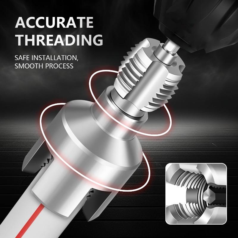 Water Pipe Threader 4/6 Points Internal External Threading Tool PPR Pipe Thread Opener Tap Tapping Kit Plumbing Repair Tool