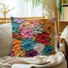 New Oil Painting Style Flower Pillowcase Home Furnishing SF Express Cushion Pillowcase Decoration