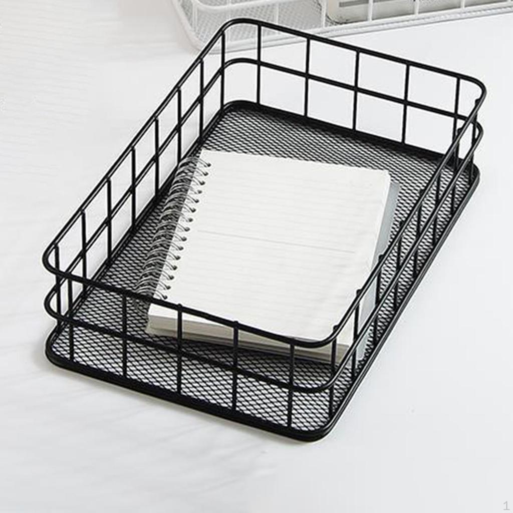 Metal Wire Basket for Storage, Large Rectangular Organizer Closets And Cabinets