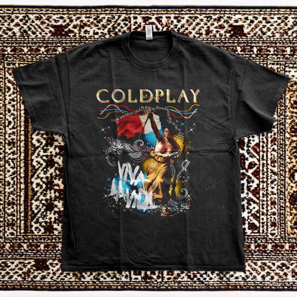 Hot Coldplay Viva La Vida Black Classic Unisex TShirt Size S5XL Unisex T-Shirt S