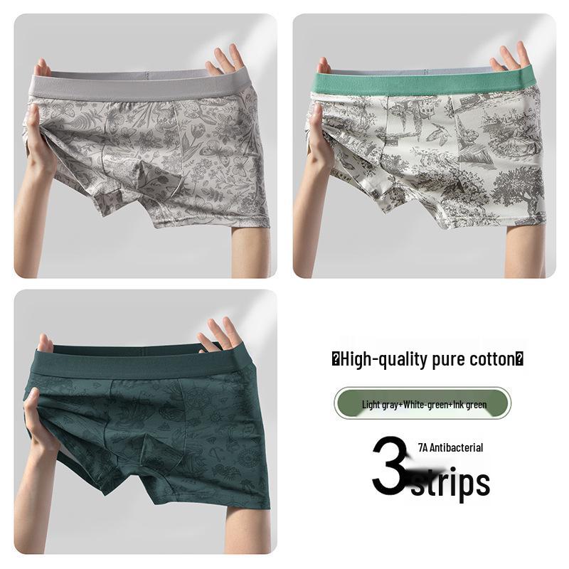 Top-Selling Men's Mulberry Silk & Cotton Boxer Briefs - Breathable, Soft, Comfortable, Antibacterial