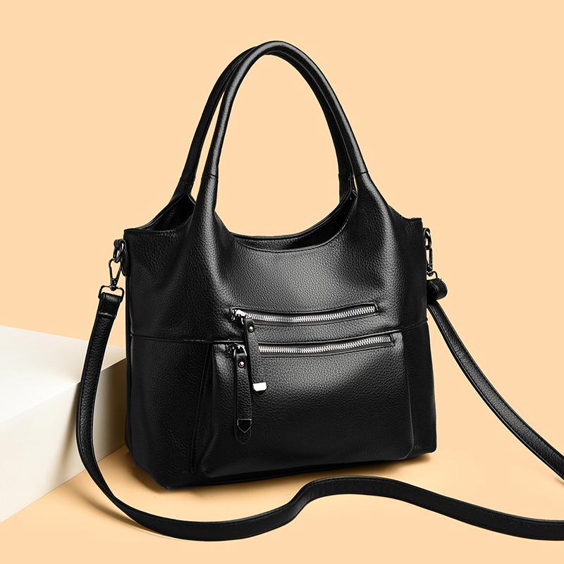 High Quality Soft Leather Handbags for Women 2026 Vintage Shoulder Bag Luxury Designer Ladies Large Capacity Tote Bag Sac A Main