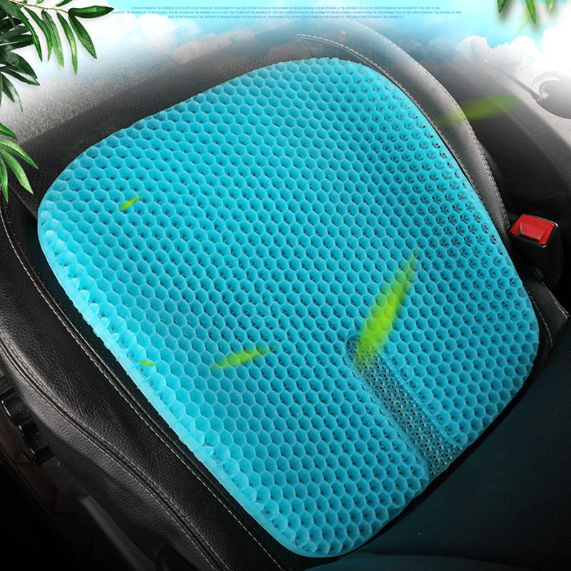 Gel Honeycomb Seat Cushion - Breathable, Double-Layer, Square Ice Pad for Car and Chairs