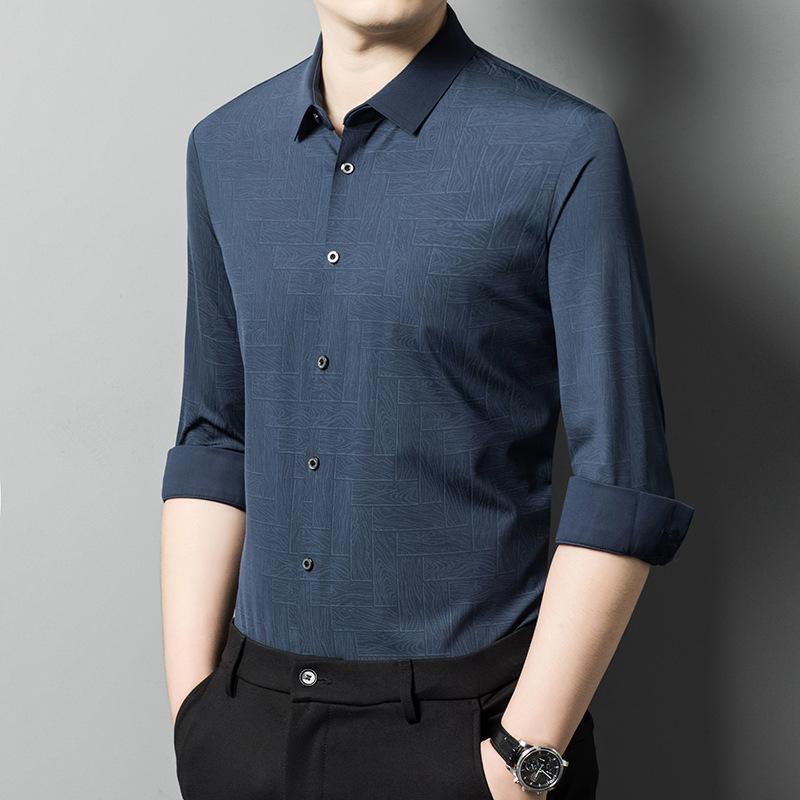 Long Sleeve Shirt Business Breathable Men s M