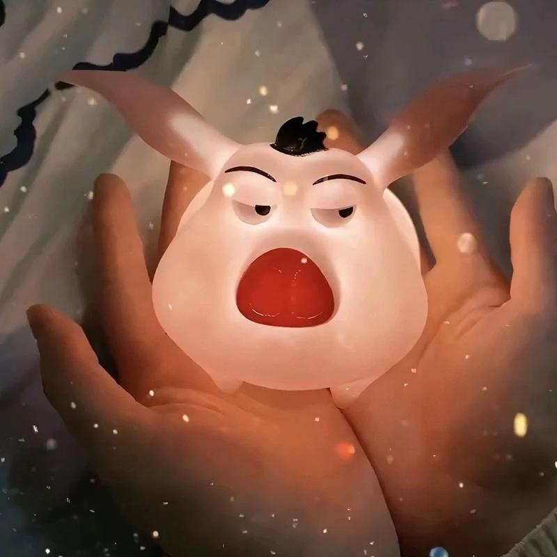 

Pink Flying Piggy Night Light Cute Silicone Night Light Led Pat Lamp Room Decoration Usb Charging Atmosphere Lamp Children Gift