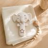Cotton Baby Rattle Teether Toy for Soothing and Teething