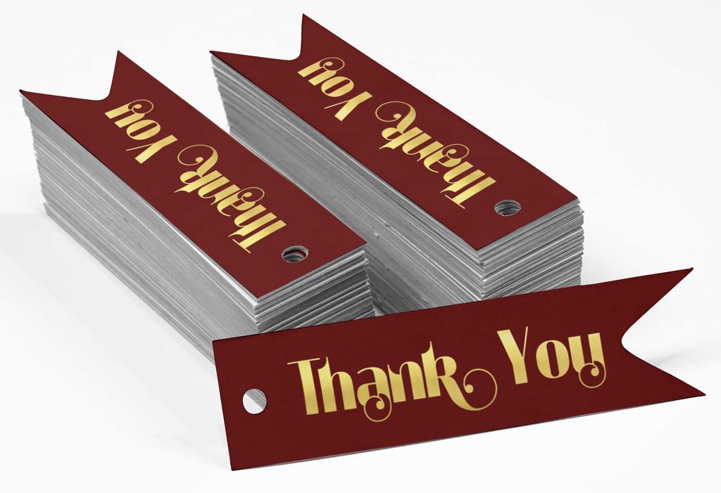 Inkdotpot Gold Foil Paper Hang Tags Thank You Bridal Shower Favor Tags 100