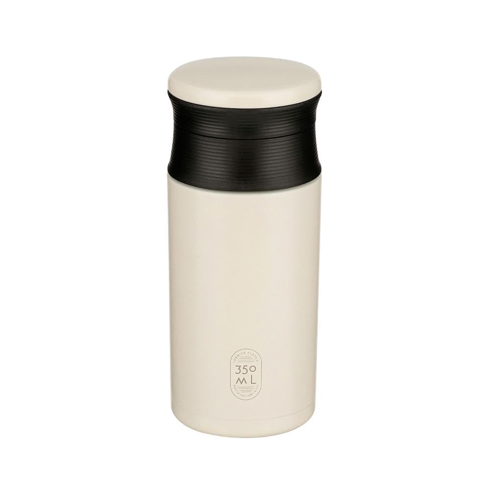 

Bestco NQ-351 Stainless Steel Mug Bottle, Screw Top, 350ml, Insulated for Hot or Cold Drinks, Double-Layered Vacuum Wall, Ivory, Stainless Steel