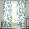 Pflanzenfarbe Floral Pastoral Aquarell Schlafzimmer Vorhänge Tüll Transparenter Vorhang Wohnzimmer Heimdeko Voile Vorhänge