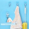 10PCS Heavy Duty Adhesive Wall Hooks Removable Waterproof No Damage Hooks Transparent Stick On Hooks Kitchen Bathroom Office