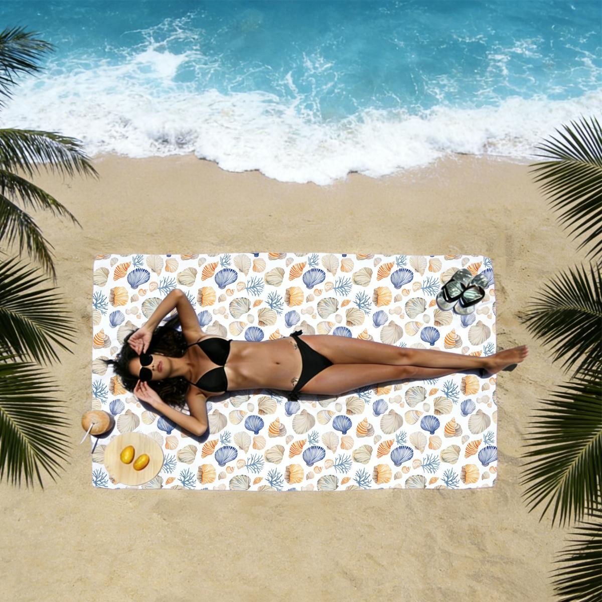 

Thin Lightweight Microfiber Beach Towel Sand Free Quick Dry Absorbent Compact Towels for Swimming Pool Camping Beach Accessories W30*H60(CM)